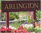 Sign welcoming visitors to Arlington MA